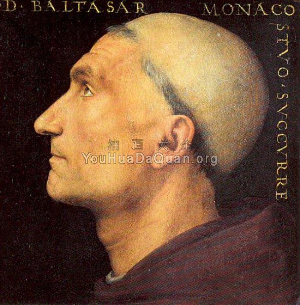 Portrait of Baldassare Vallombrosano - 彼得罗·贝鲁吉诺